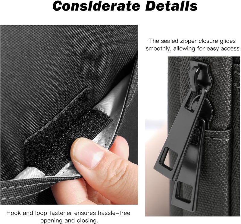 Dadanism 8-9 Inch Tablet Sleeve Case for iPad mini 7th/6th 8.3" 2024/2021, iPad mini 5/4/3/2/1 7.9", Galaxy Tab A7 Lite/A9 8.7", Remarkable Paper Pro Move 7.3" 2025, Tab M8 8", Tab M9 9", Black - Image 5